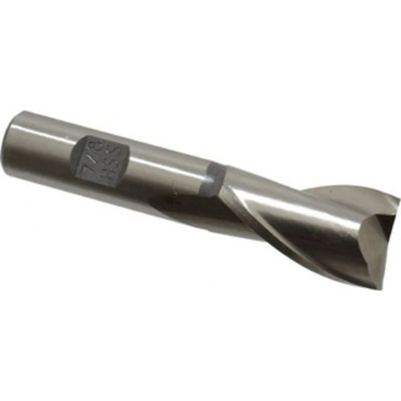 Value Collection 7/8, 1-1/2 LOC, 5/8 Shank Diam, 3-5/8 OAL, 2 Flute, High Speed Steel Square End Mill Single End, Unc...